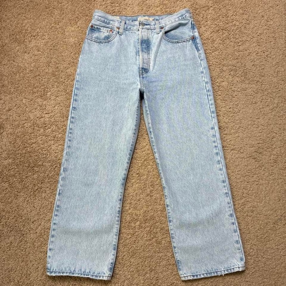 Levi's Premium Ribcage Straight Ankle Light Blue Jeans Size 30